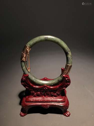 Chinese Green Jade Bangle