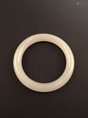 Chinese White Jade Bangle