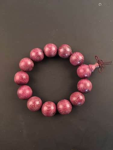 Chinese Chen Xian Wood Beads Bracelet