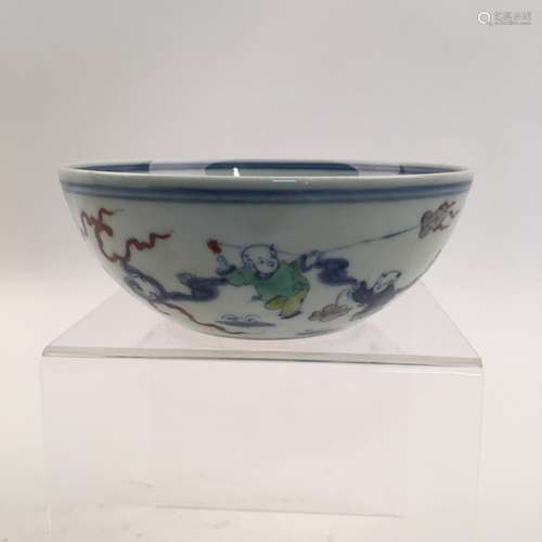 Fine Chinese Doucai Children Bowl