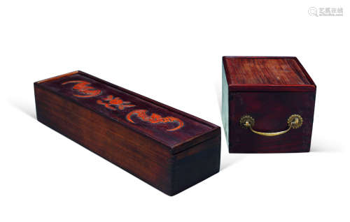 红木盒 （两件）