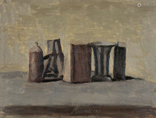 乔治·莫兰迪 1941年作 静物 布面油画