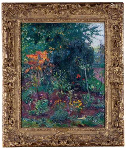 保罗·高更 1885年作 花园一角 布面油画