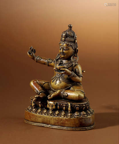 16世纪 合金铜 藏宁·赫茹嘎像