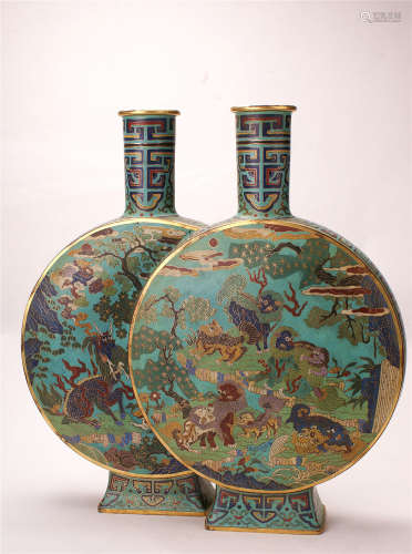 A Chinese Enamel Vases