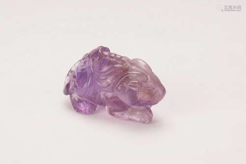 A Chinese Amethyst Ruishou