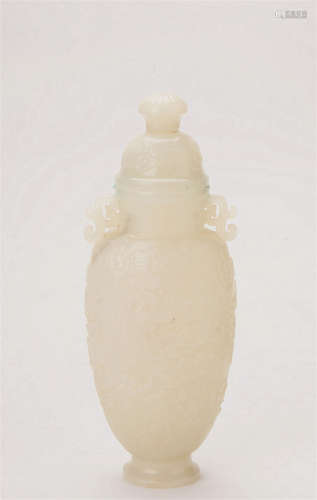 A Chinese Carved Jade Vase 