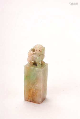 A Chinese Jadeite Seal