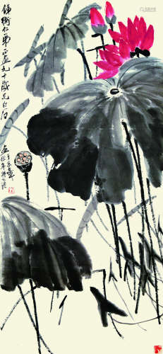 齐白石（1864-1957）红荷