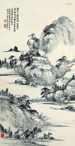 萧俊贤(1865-1949)孤帆远影