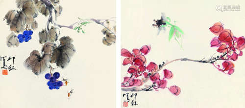 萧朗（1917-2010）花卉草虫