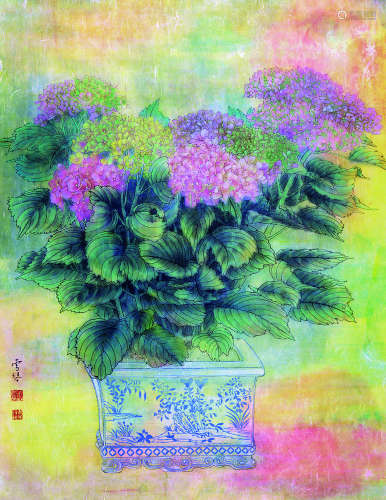 毛雪琴（b.1964）花团锦簇