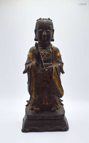 CHINESE MING PERIOD BRONZE BUDDHA STATUE