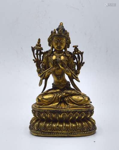 Chinese Gilt Buddha