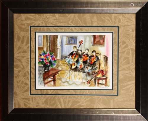 Watercolor of String Quartet