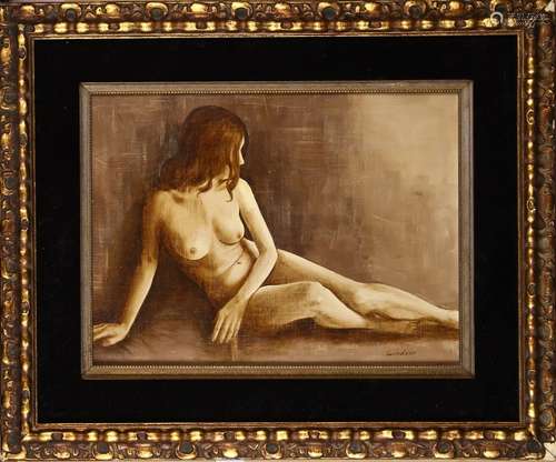 Oil on Canvas of a Nude Lady