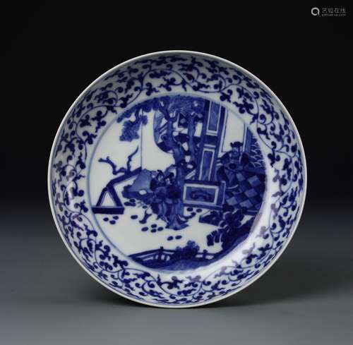 Chinese Blue and White Plate