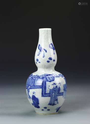 Chinese Blue and White Double Gourd Vase