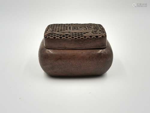 CHINESE BRONZE HAND WARMER