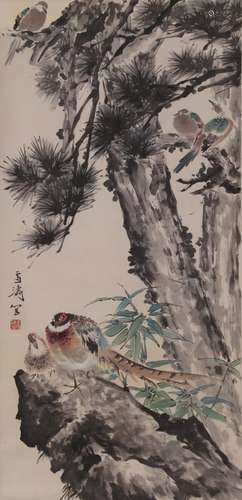 Chinese Scroll Painting of Bird