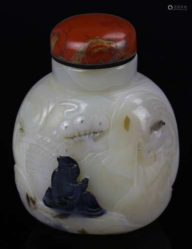 Chinese Agate Snuff Bottle