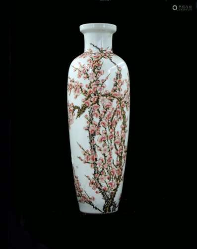 CHINESE CHERRY BLOSSOM SLEEVE VASE