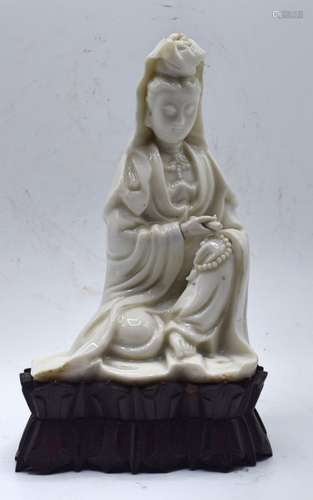 CHINESE BLANC DE CHINE GUANYIN STATUE