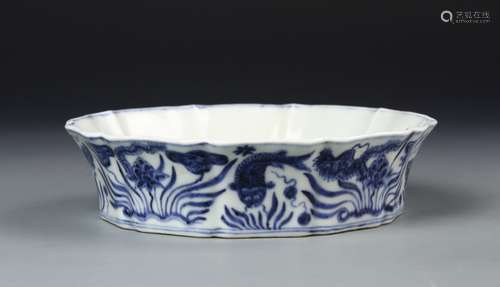 Chinese Blue and White Brush Washer