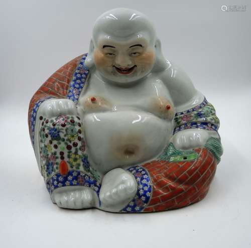 CHINESE PORCELAIN FIGURE OF HAPPY BUDDHA