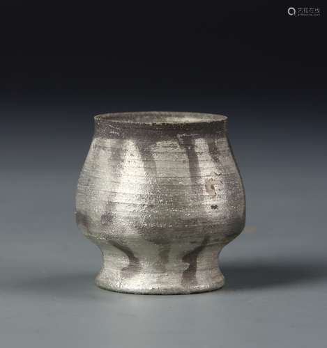 SILVER GLAZED VASE