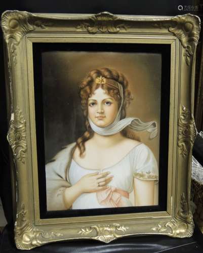 FRAMED KPM PORCELAIN PLAQUE