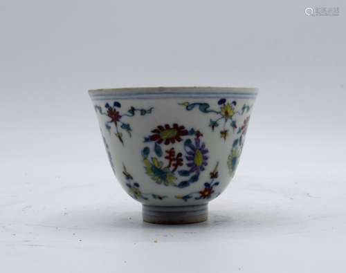 CHINESE MING PERIOD DOUCAI CUP