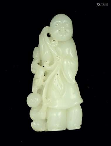 CHINESE HAND CARVED JADE FIGURE