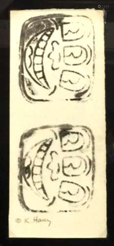 INK STAMP SIGNED S K HARING