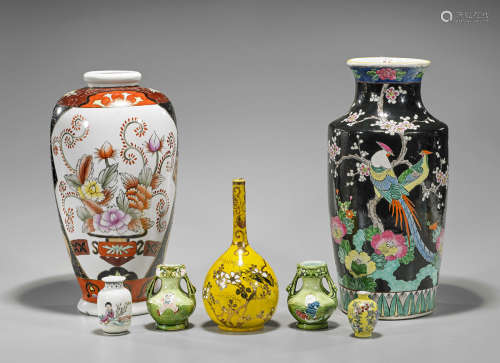 Seven Assorted Ceramic Vases: Chinese, Japanese & Continental