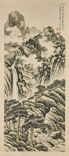 Two Chinese Paper Scrolls: Nature Scenes
