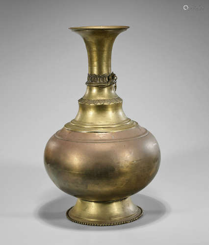 Old Sino-Tibetan Brass Vase