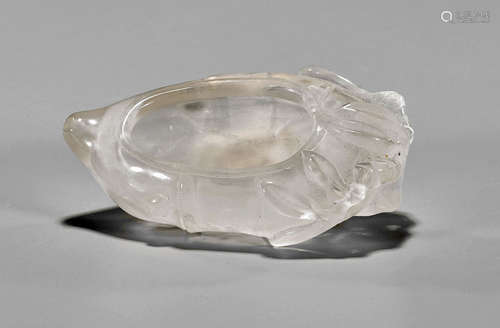 Chinese Carved Rock Crystal Brushwasher