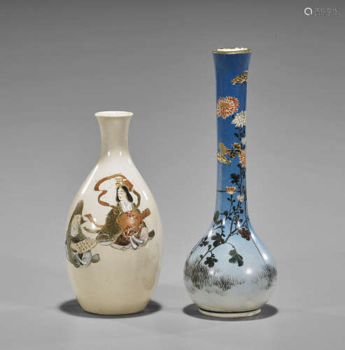 Two Antique Japanese Satsuma Vases