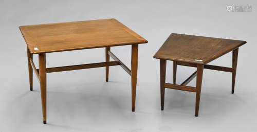 Two Modern Wood Side Tables