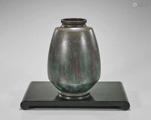 Japanese Bronze Vase by Hannya Kankei