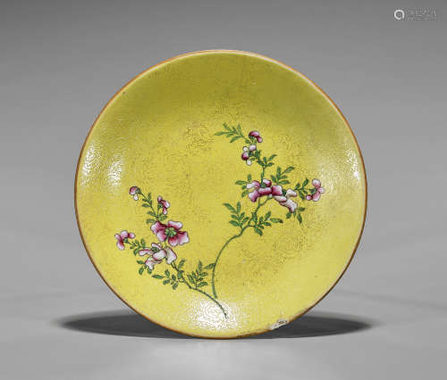 Antique Chinese Enameled Porcelain Dish