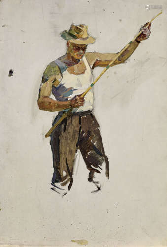 Two Artworks By Igor G. Panich: Portrait & Fisherman Study