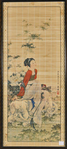 Five Chinese Prints on Wood: Flowers