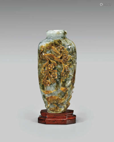 Fine Multi-Color Jadeite Vase