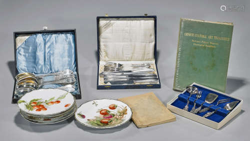Collection of Various Items: Books, Porcelain & Silverplate