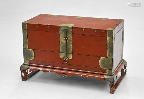 Old Chinese Painted Wood Chest