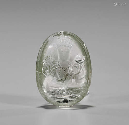 Rock Crystal Carving of Guanyin