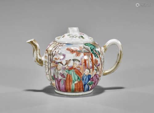 Antique Chinese Export Porcelain Teapot