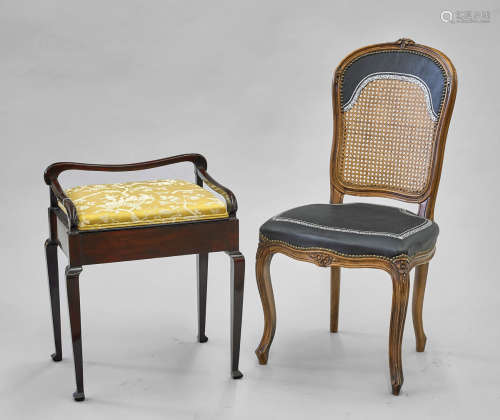 Two Upholstered Wood Chairs